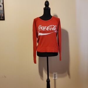 Coca-Cola Red Logo Sweater Size Large